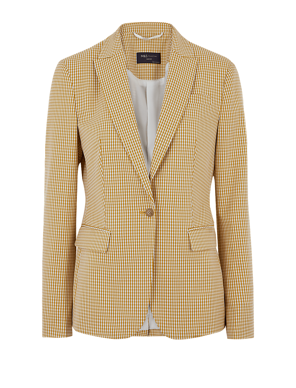 Checked Single Breasted Blazer