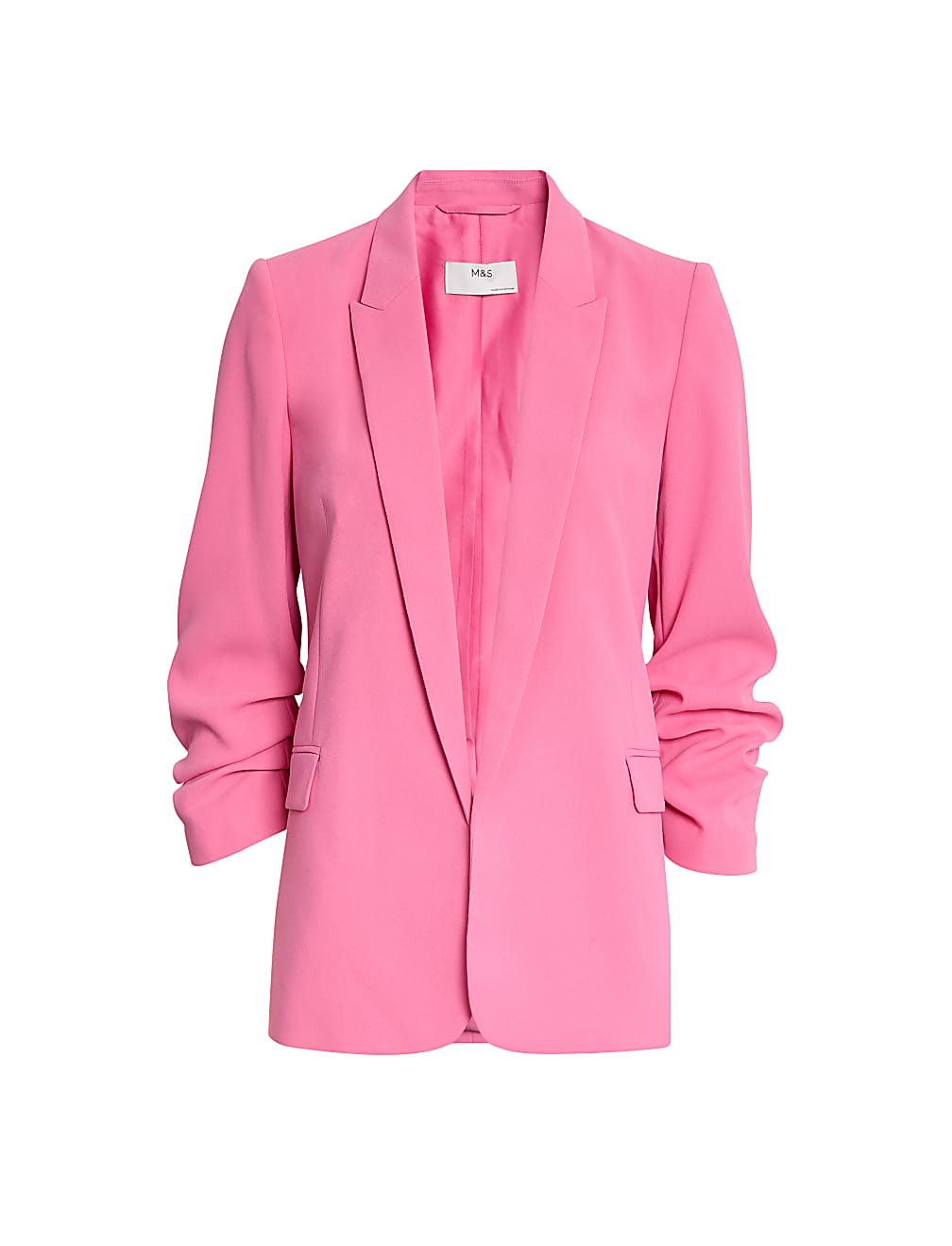 Ruched Sleeve Blazer