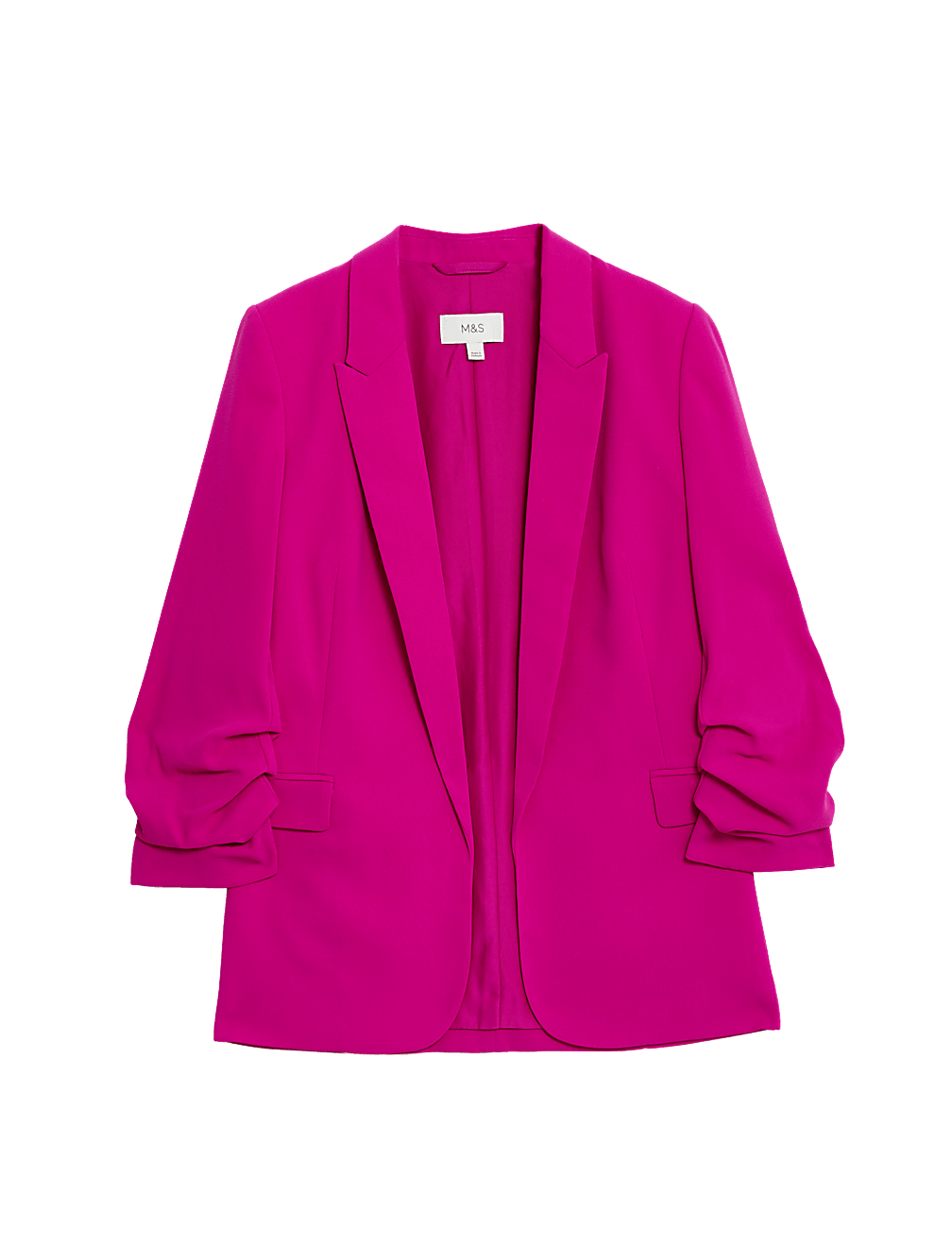 Ruched Sleeve Blazer