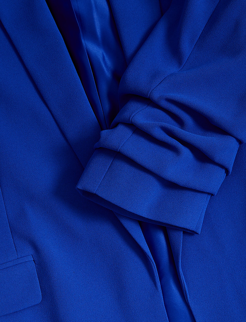 Ruched Sleeve Blazer
