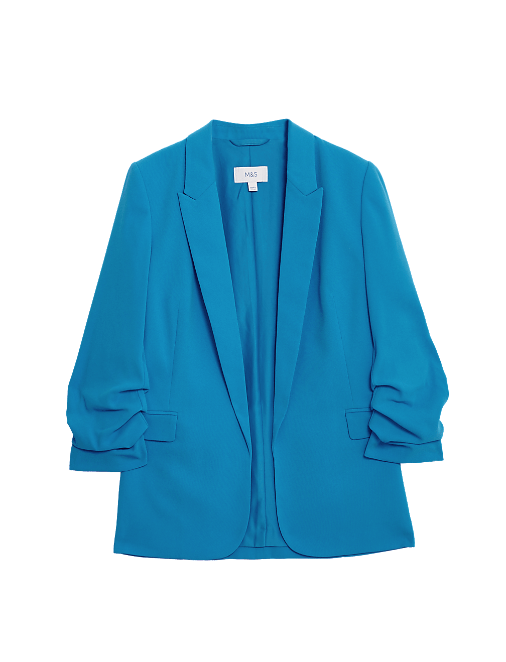 Ruched Sleeve Blazer