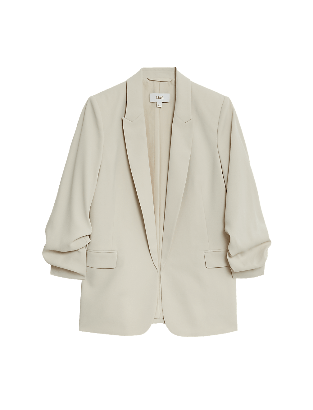 Ruched Sleeve Blazer
