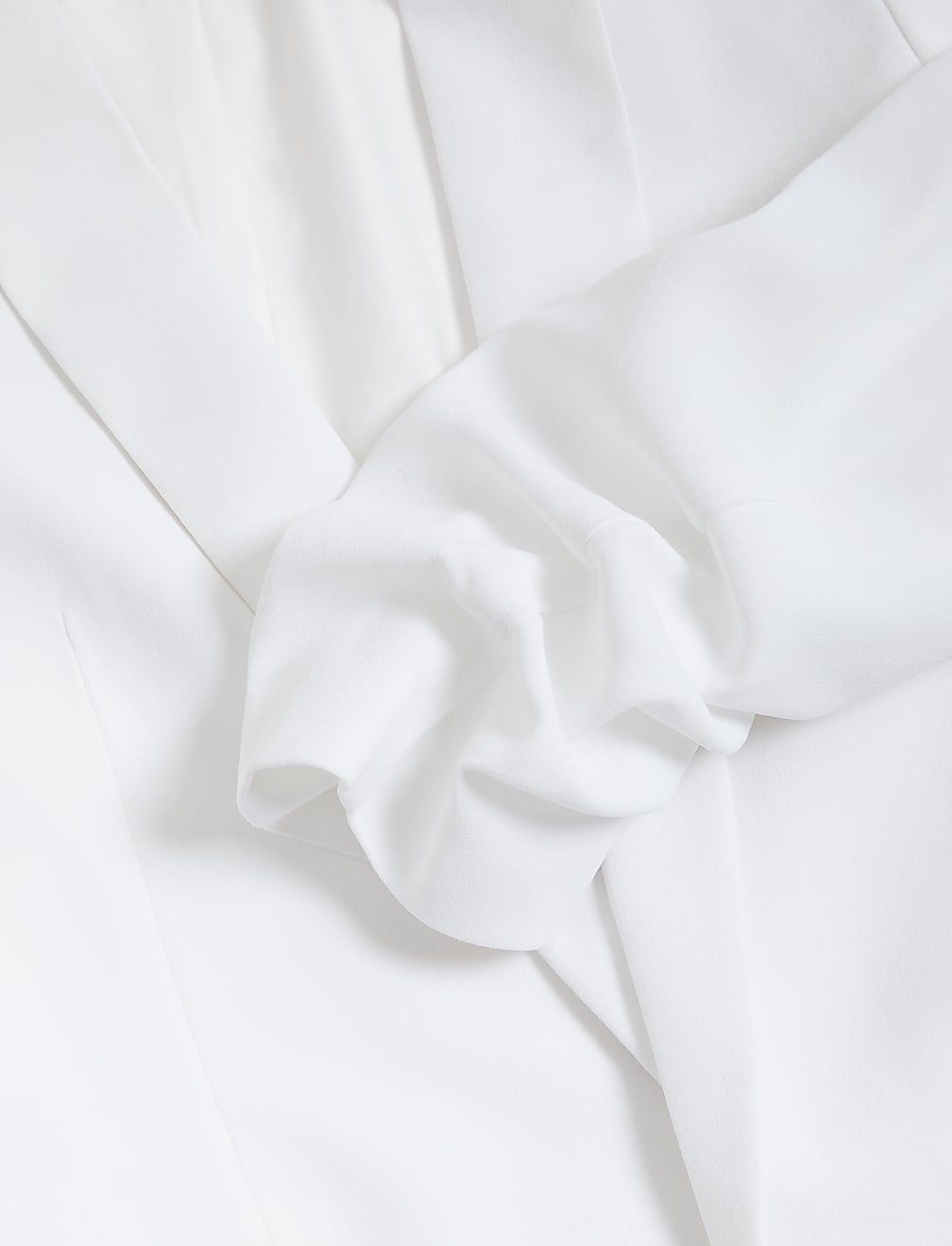 Ruched Sleeve Blazer