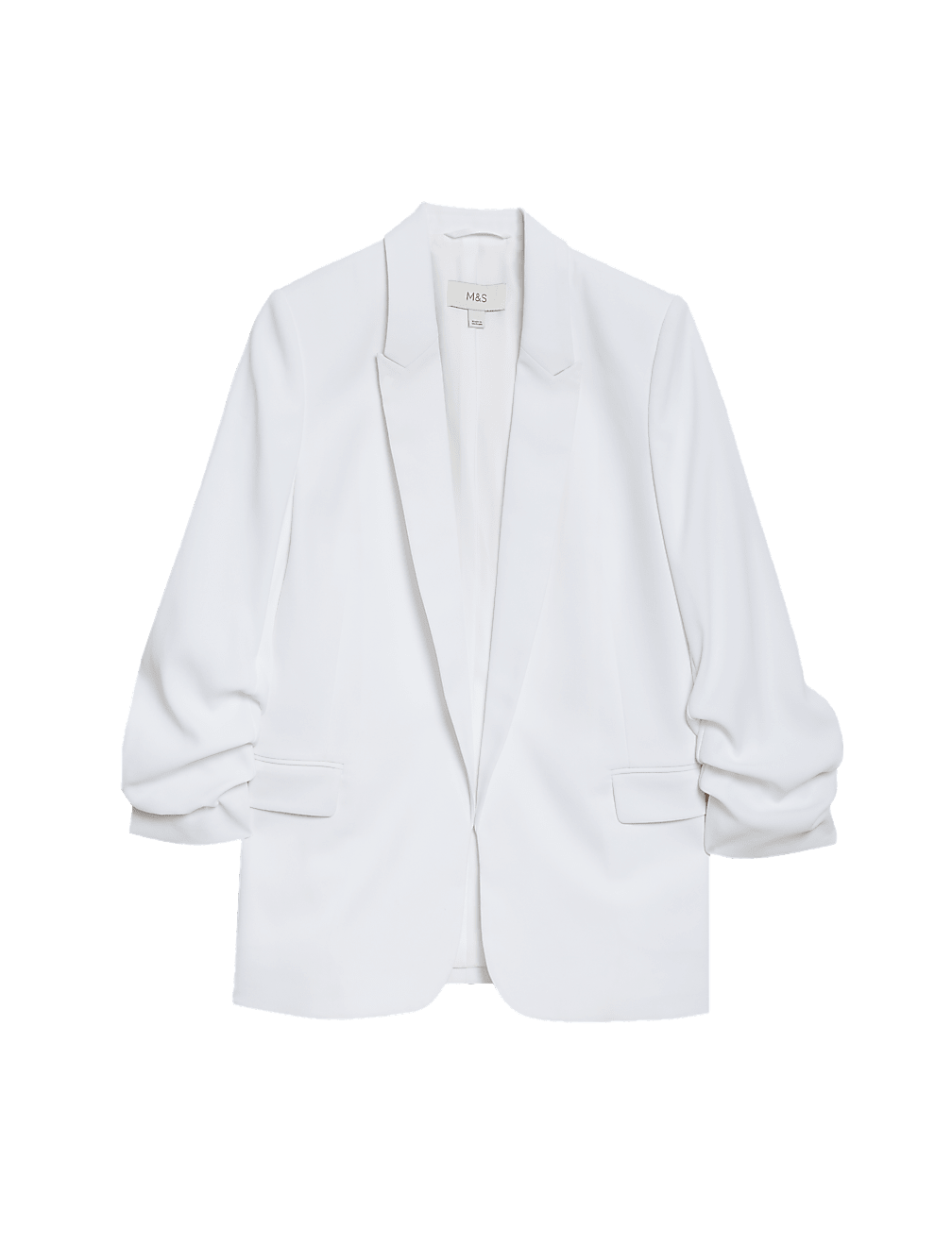 Ruched Sleeve Blazer