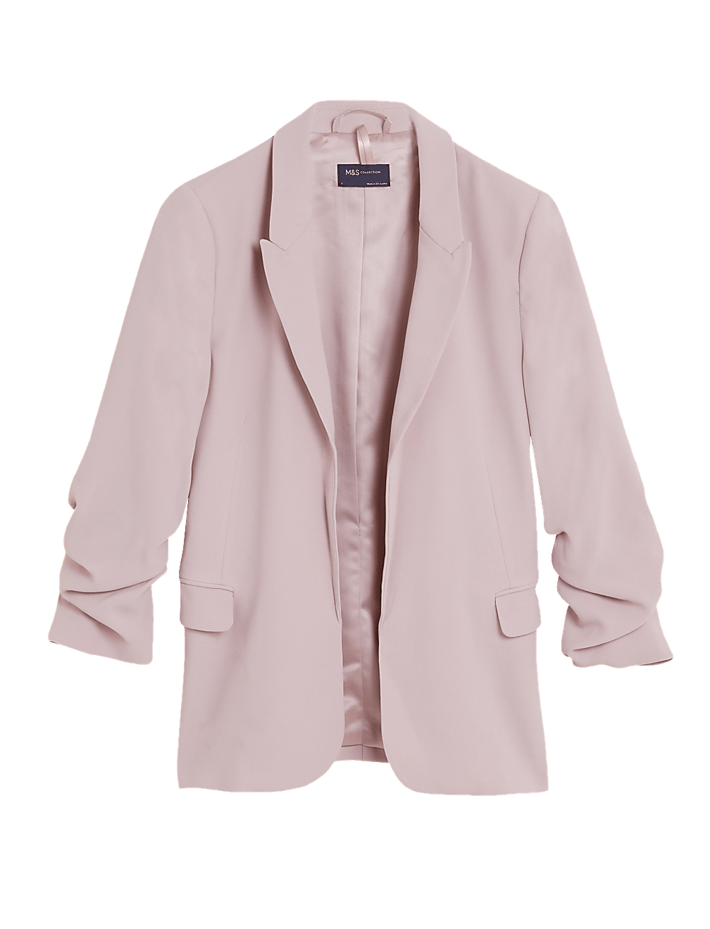 Ruched Sleeve Blazer