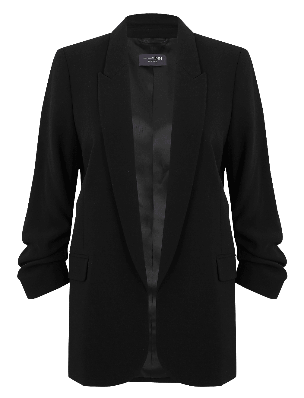 Ruched Sleeve Blazer