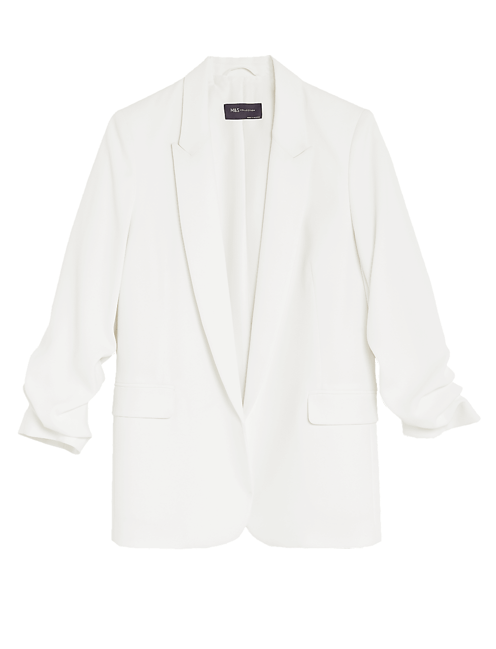 Ruched Sleeve Blazer