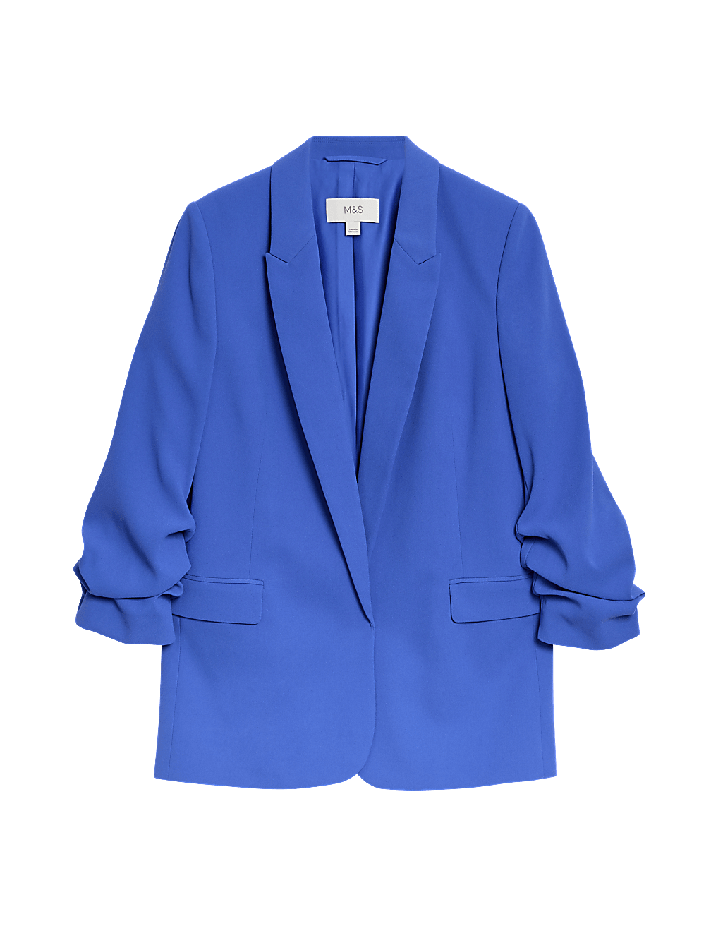 Ruched Sleeve Blazer