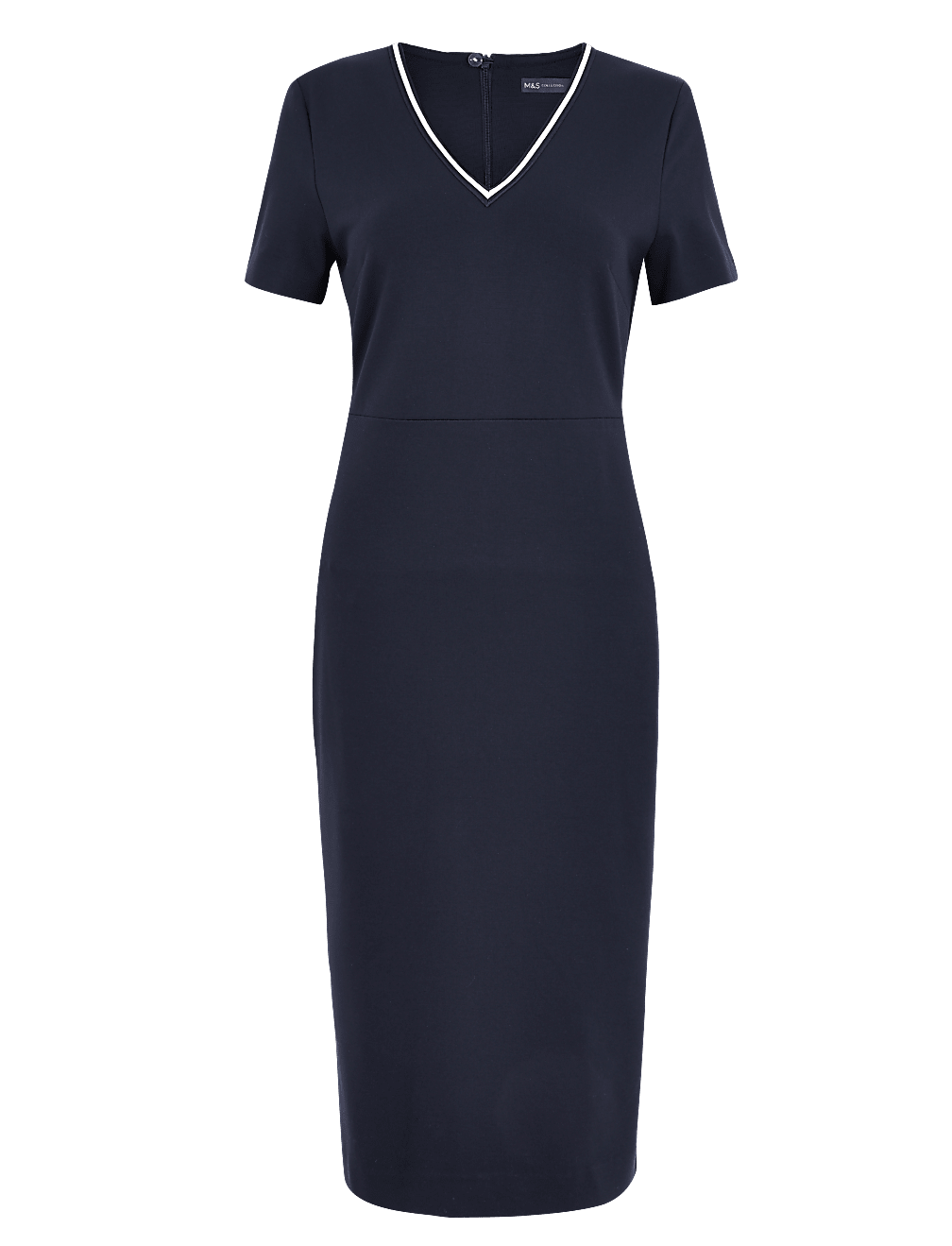 Jersey V-Neck Knee Length Dress