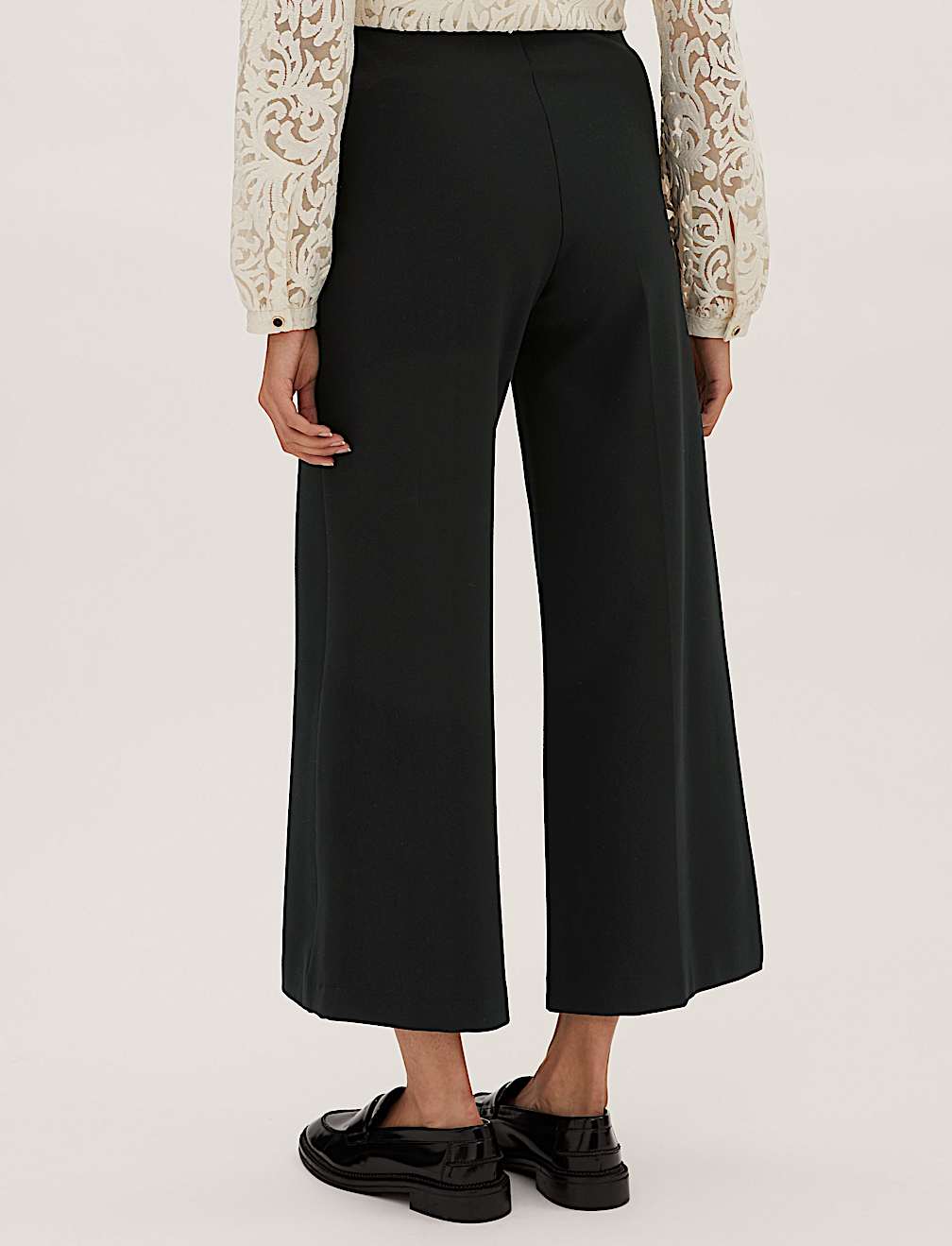 Jersey Wide Leg 7/8 Trousers