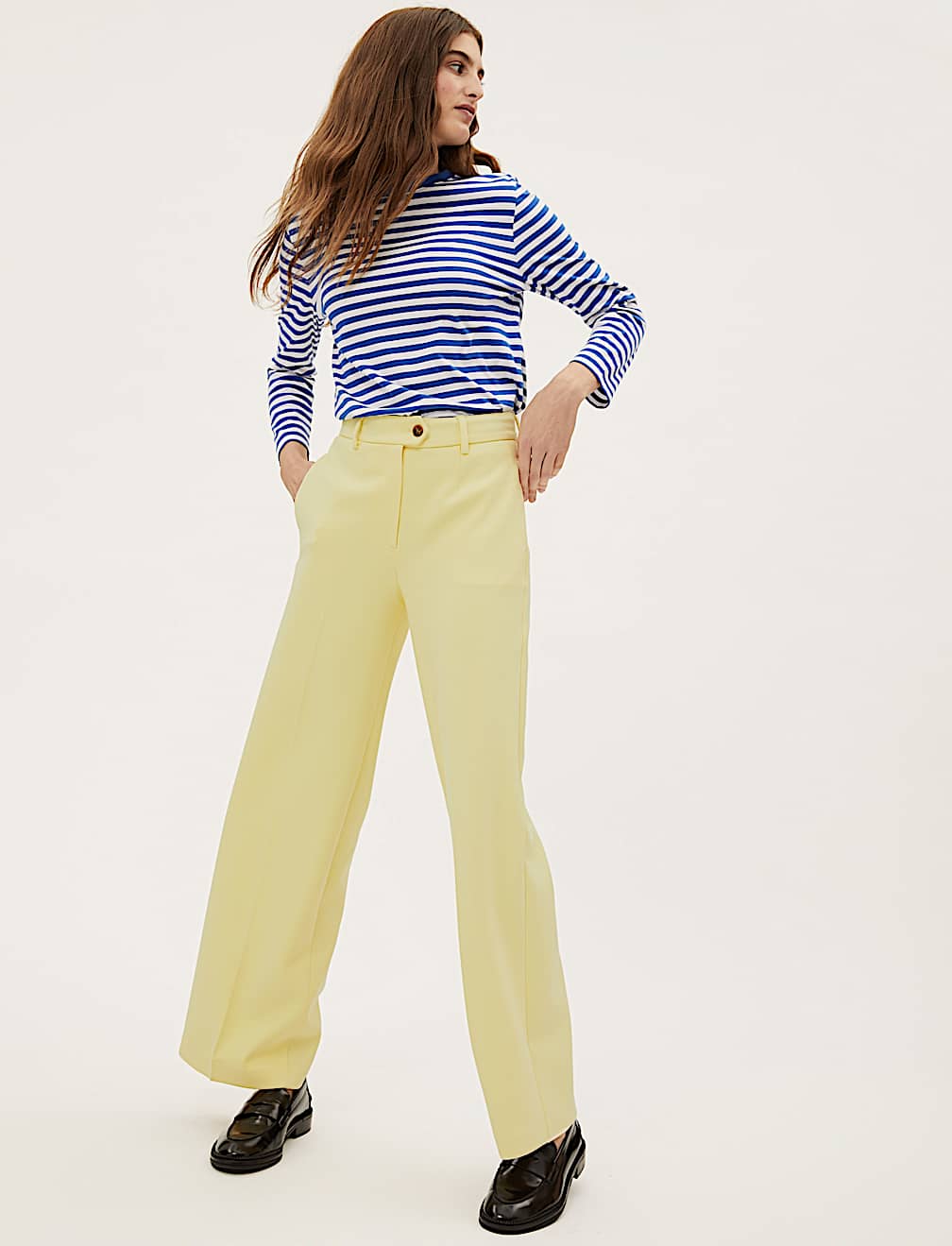 Crepe Wide Leg Trousers
