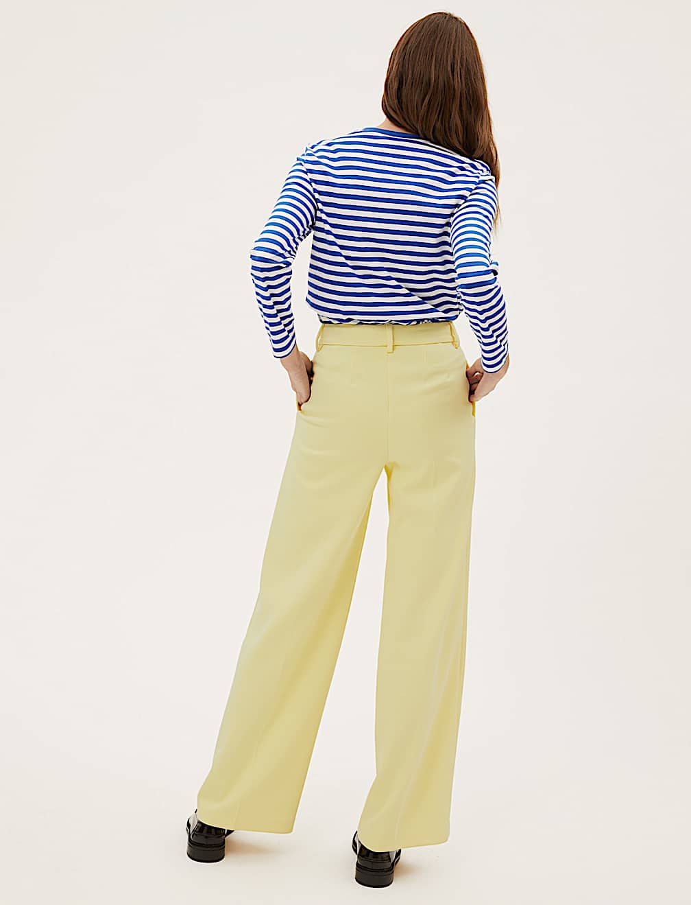 Crepe Wide Leg Trousers