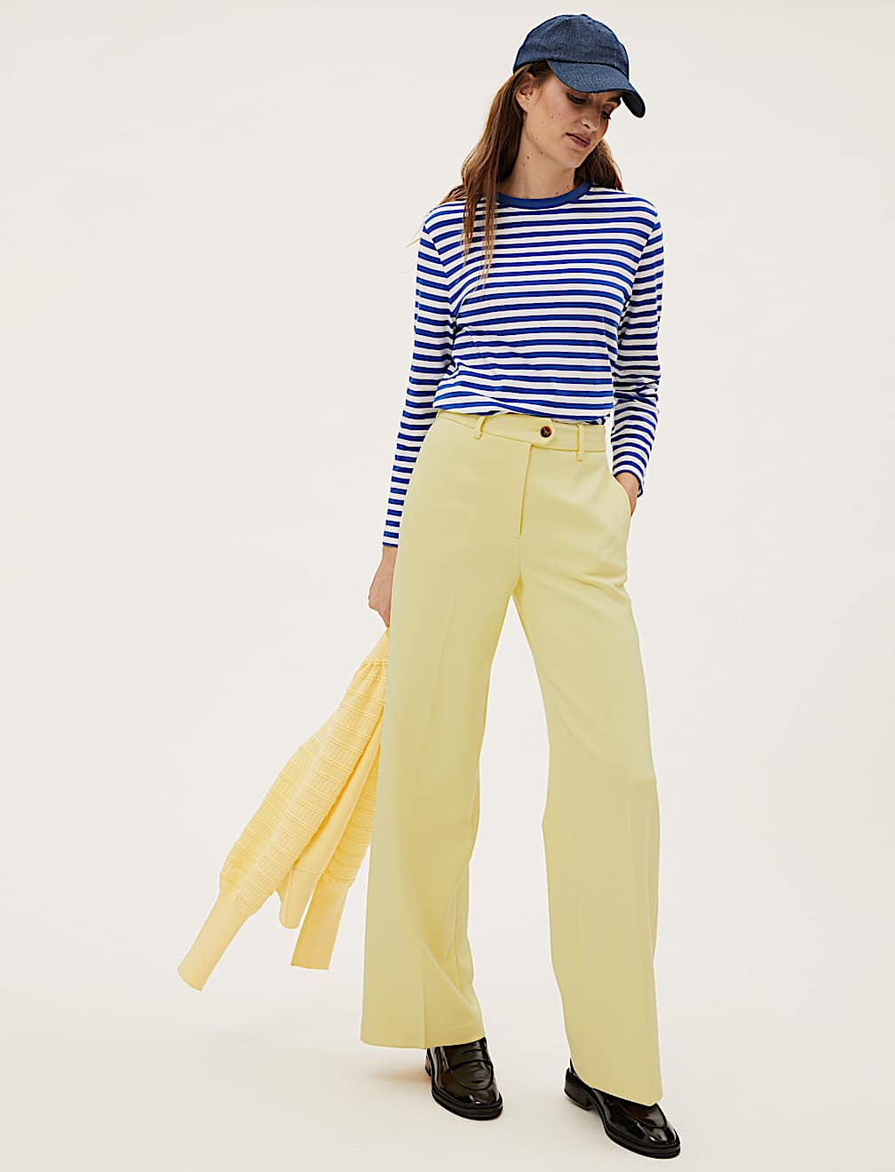 Crepe Wide Leg Trousers