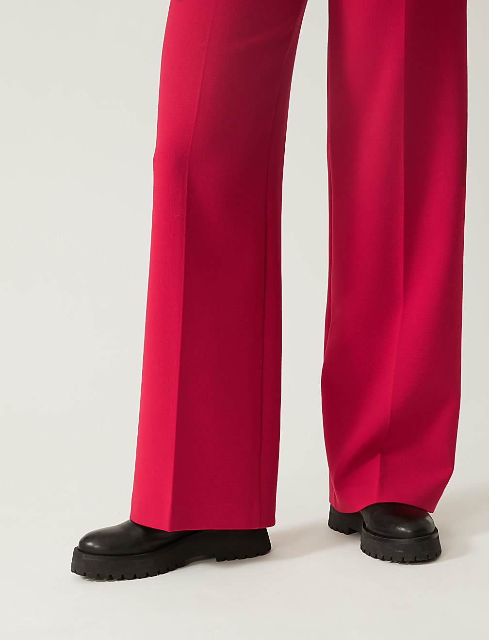 Crepe Wide Leg Trousers