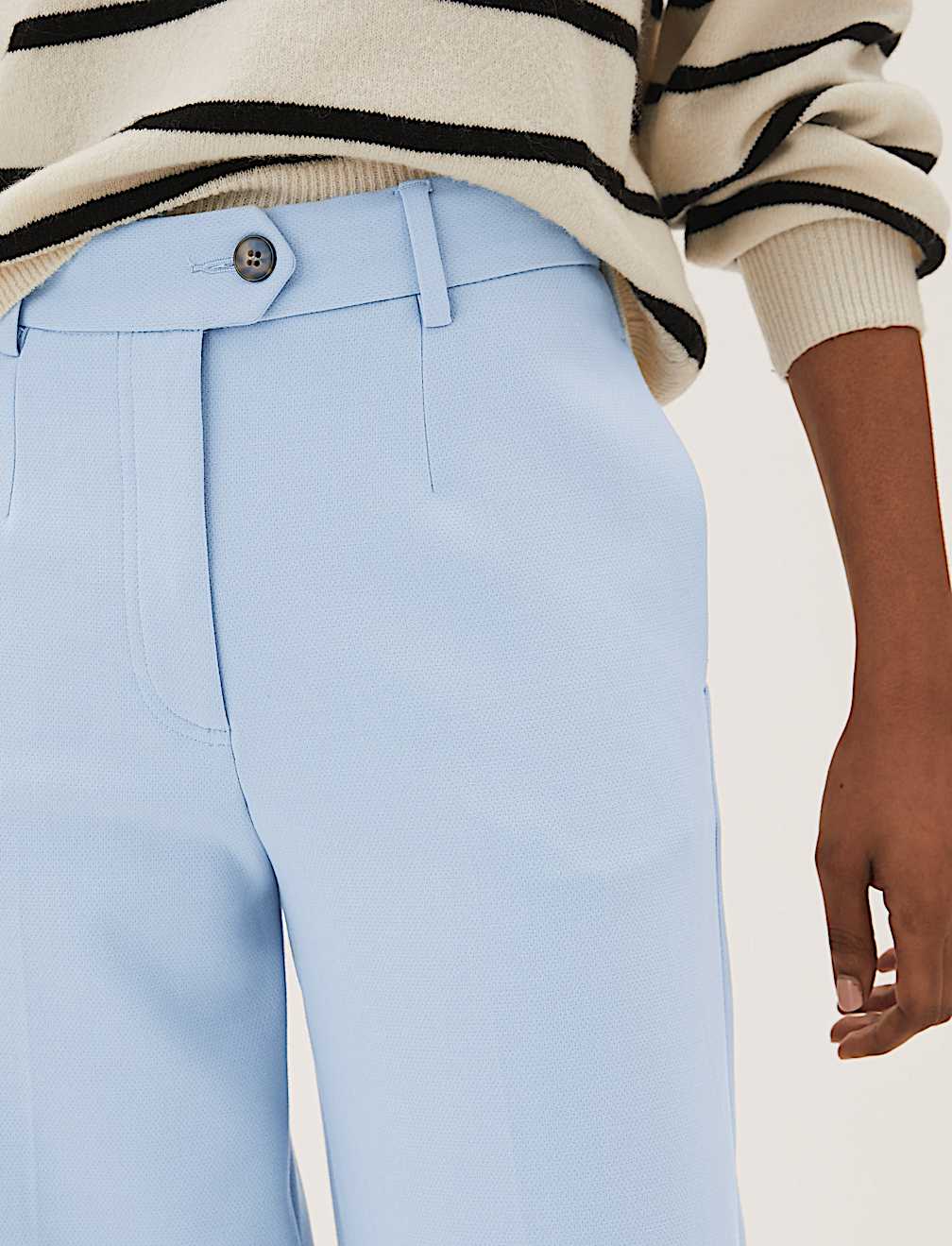 Crepe Wide Leg Trousers