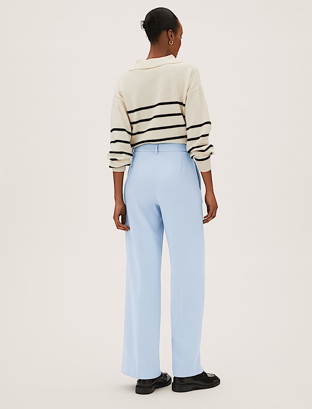 Crepe Wide Leg Trousers