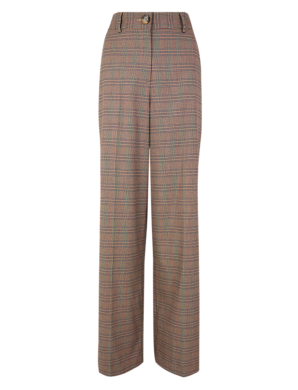 Checked Wide Leg Trousers