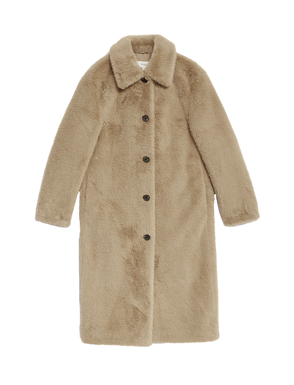 Faux Fur Collared Longline Coat