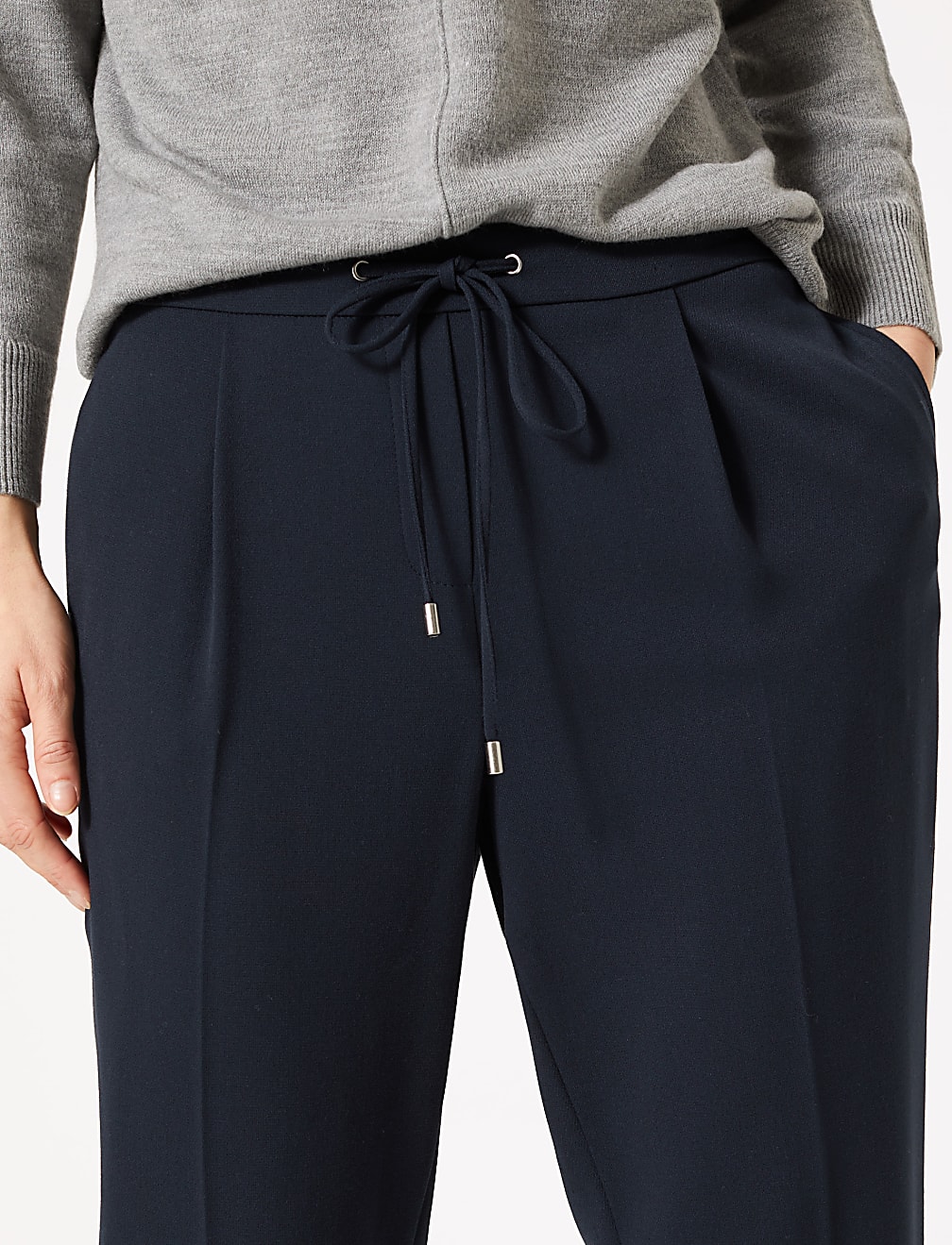 Drawstring Tapered Ankle Grazer Trouser