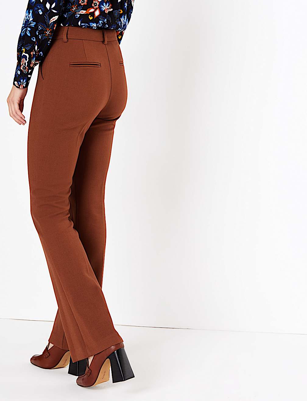 Slim Fit Flared Trousers