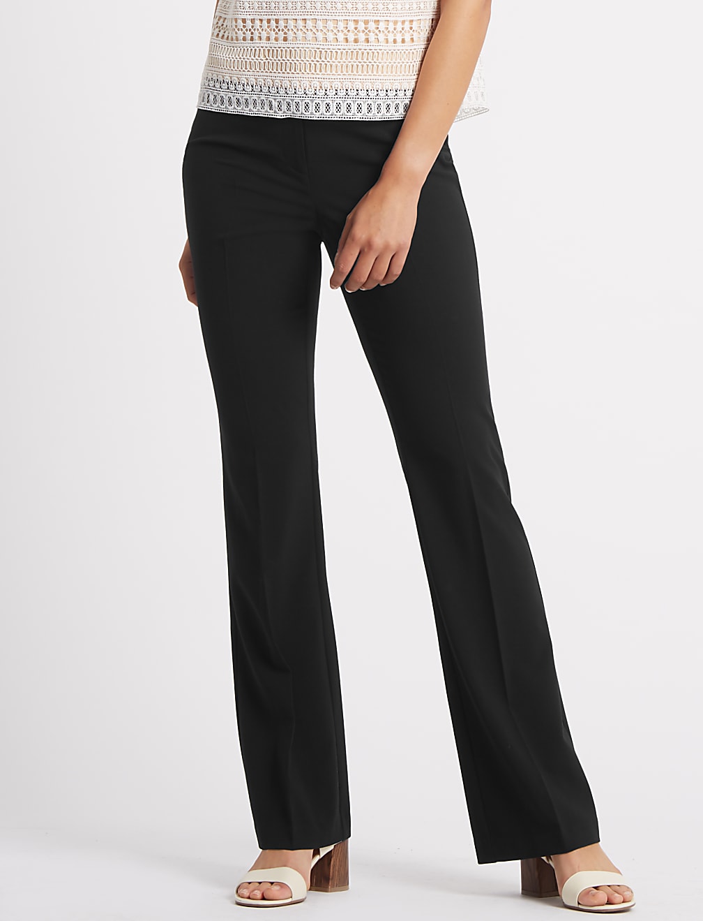 4 Way Stretch Slim Bootcut Trousers