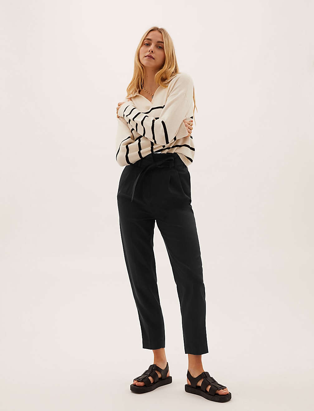Pure Tencel™ Utility Tapered Trousers