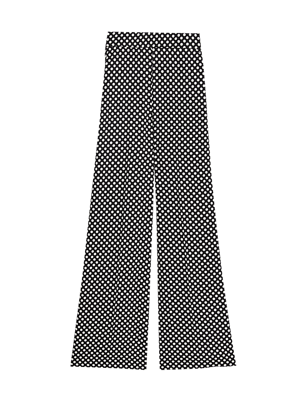 Satin Polka Dot Wide Leg Trousers