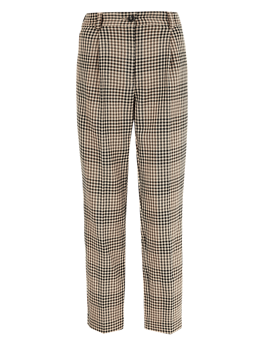 Checked Tapered Ankle Grazer Trousers