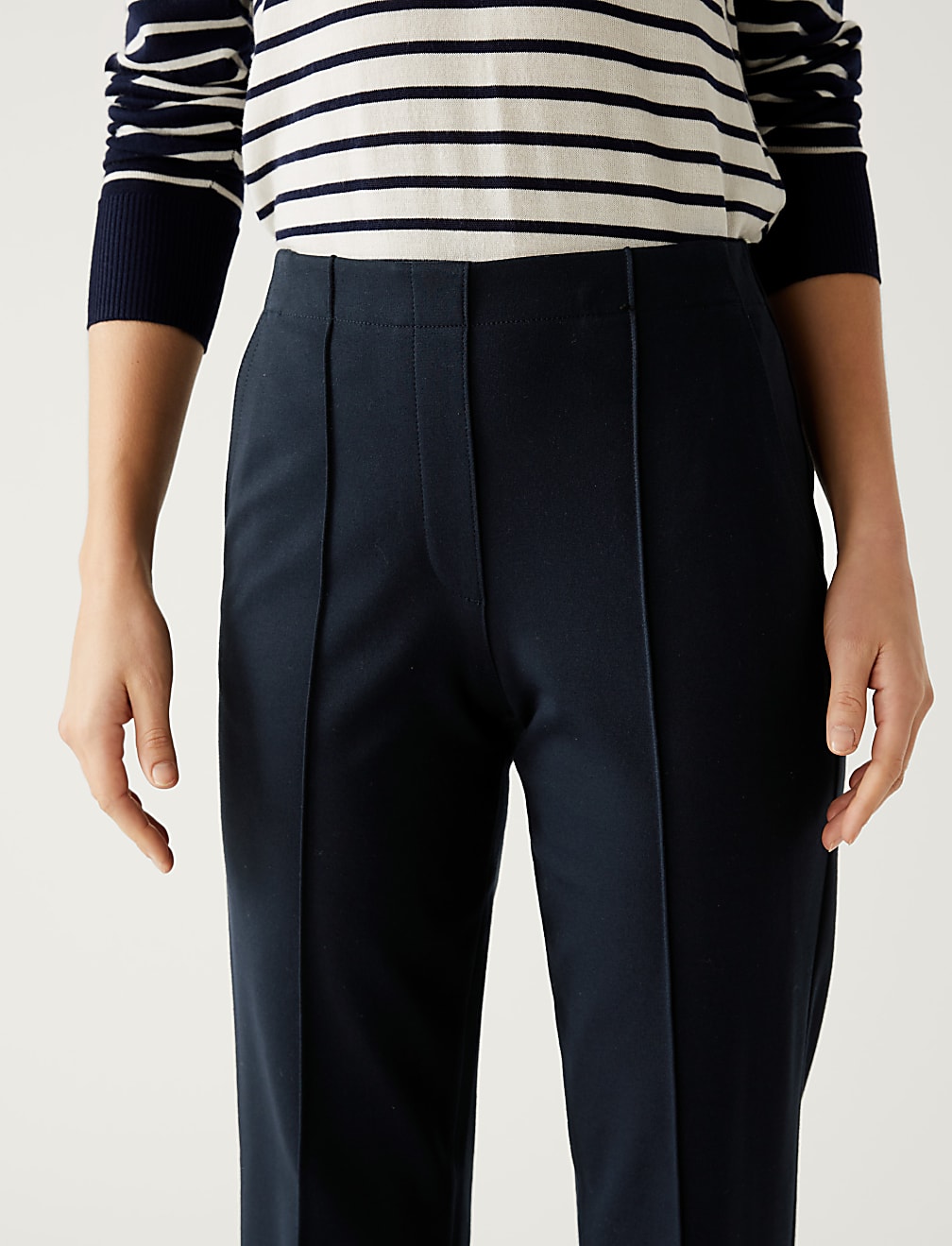 Jersey Straight Leg Trousers