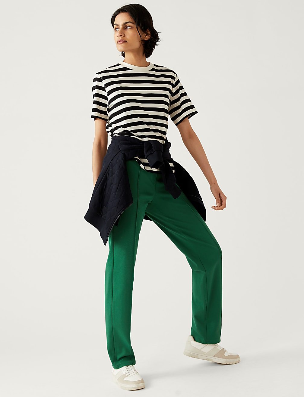 Jersey Straight Leg Trousers