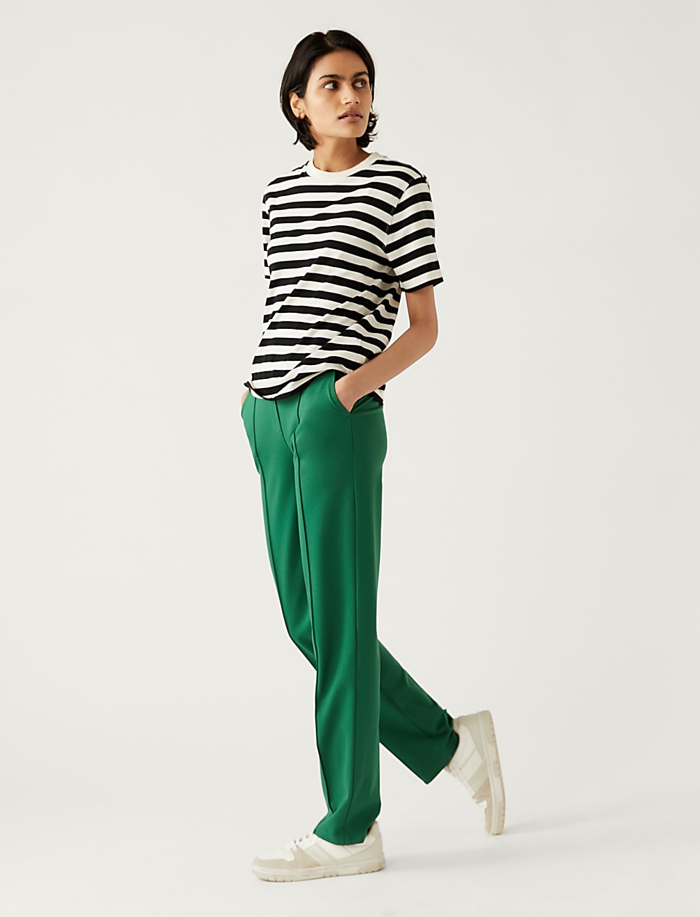 Jersey Straight Leg Trousers