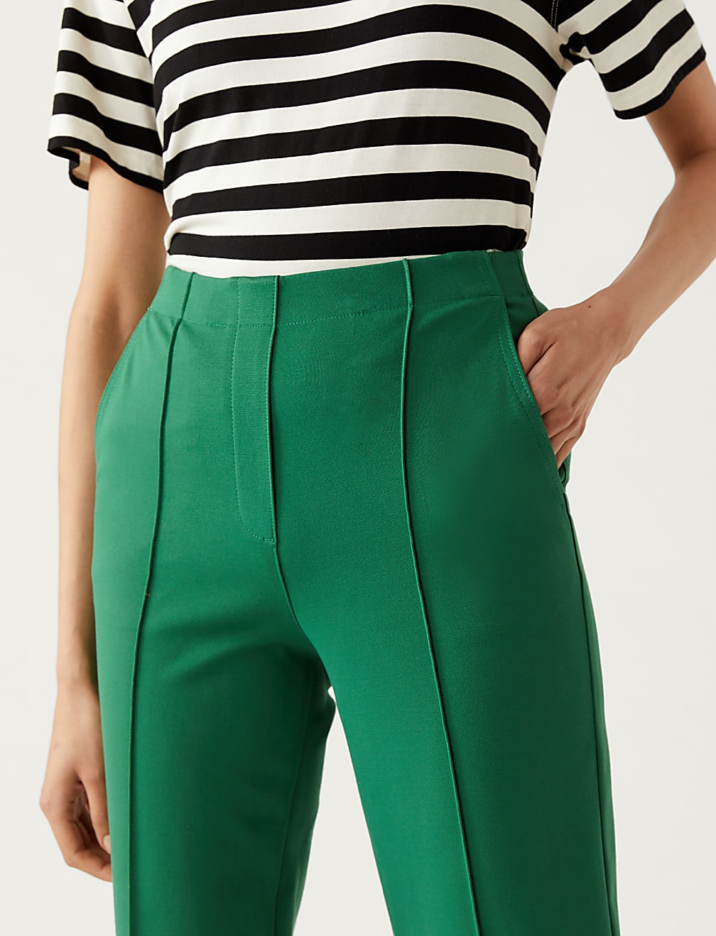 Jersey Straight Leg Trousers