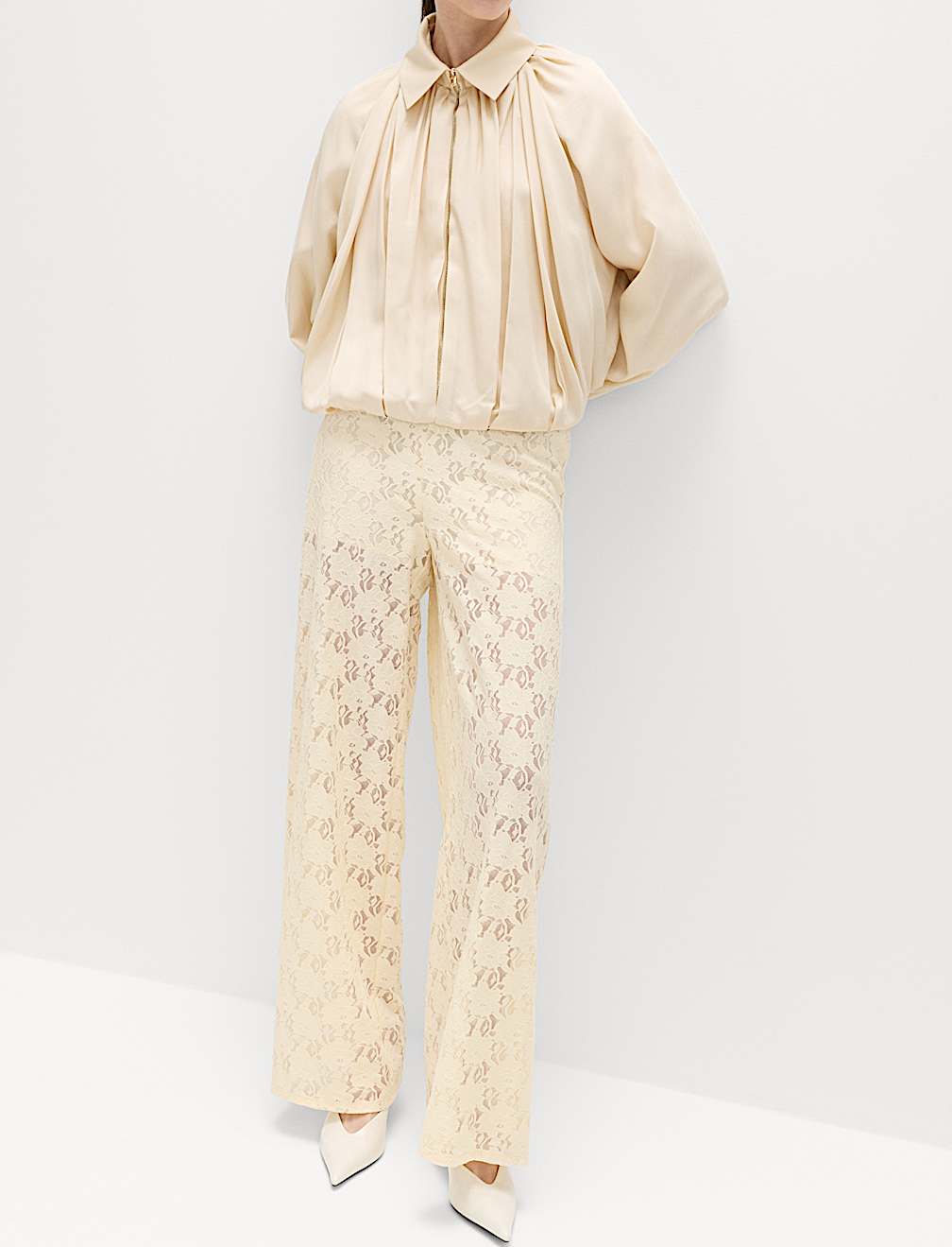 Lace Wide Leg Trousers