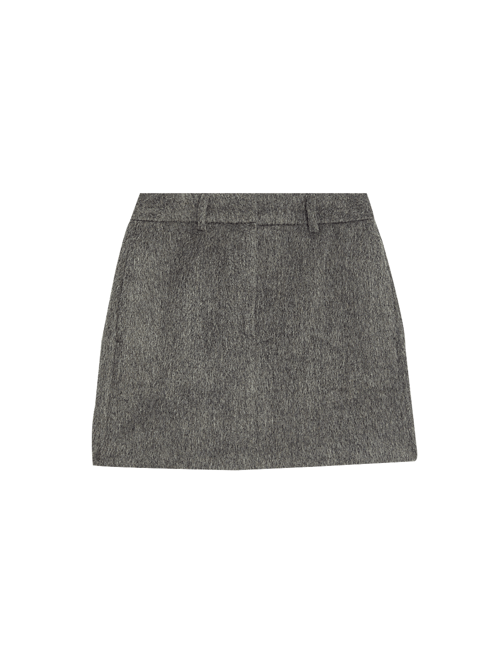 Textured Mini A-Line Skirt with Wool