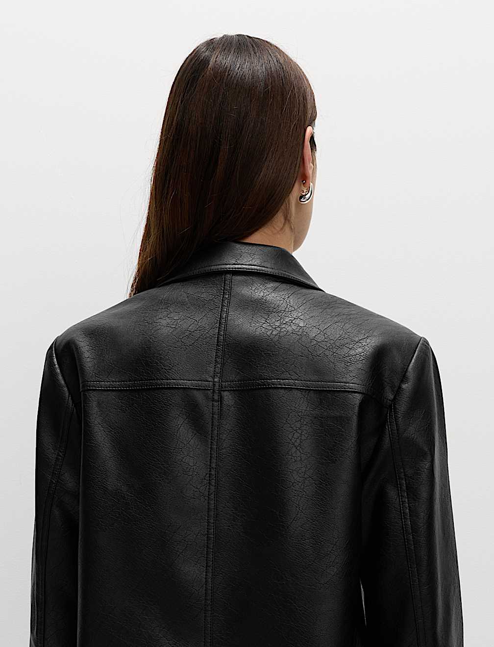 Cracked Single Breasted Blazer Coat