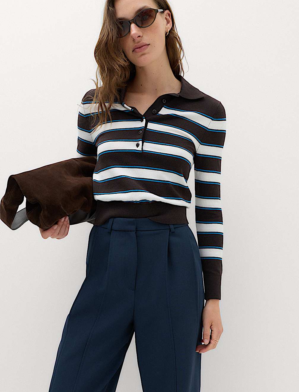 Double Pleat Cuff Detail Trousers
