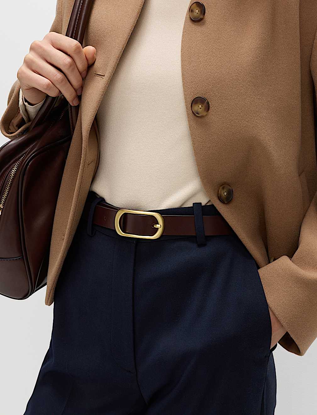 Straight Leg Trousers with Stretch