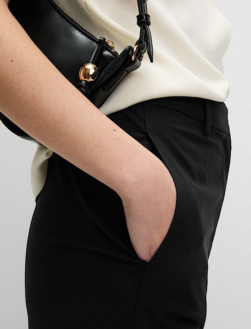Straight Leg Trousers with Stretch