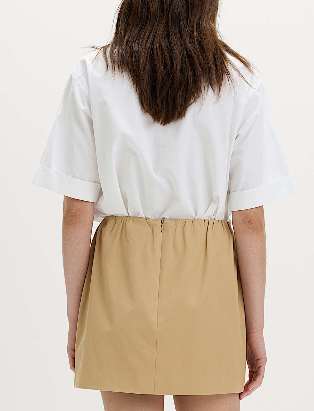 Pure Cotton Twill Mini A-Line Skirt