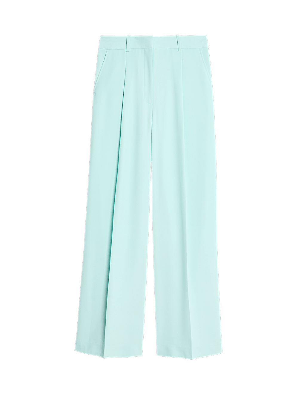 Single Pleat Wide Leg Trousers