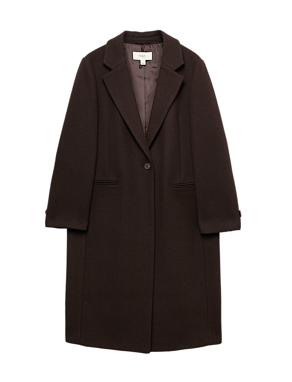 Longline Tailored Coat with Wool