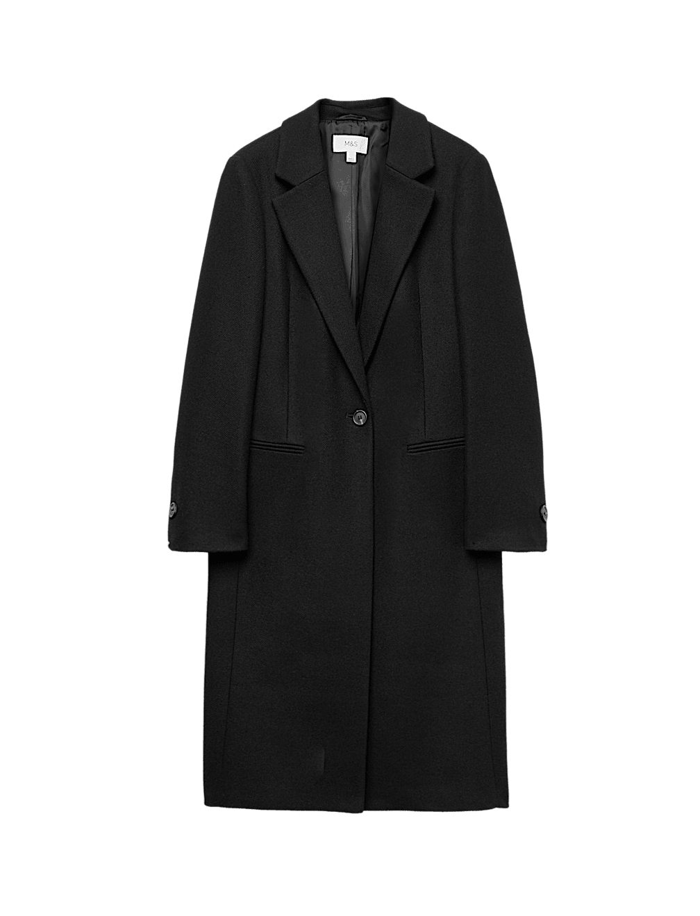 Longline Tailored Coat with Wool