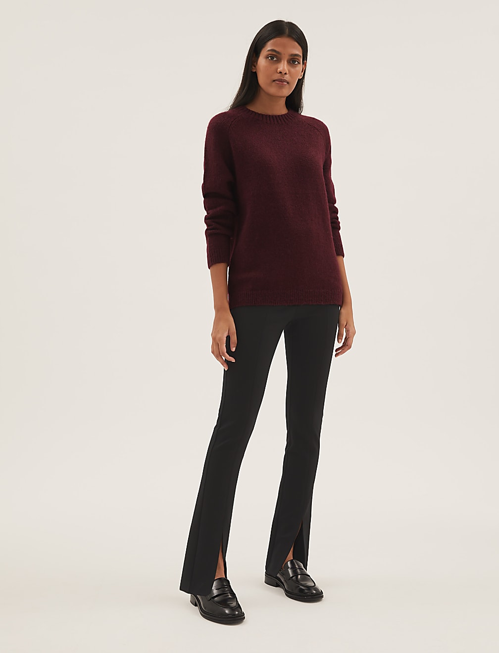 Split Front Skinny Trousers