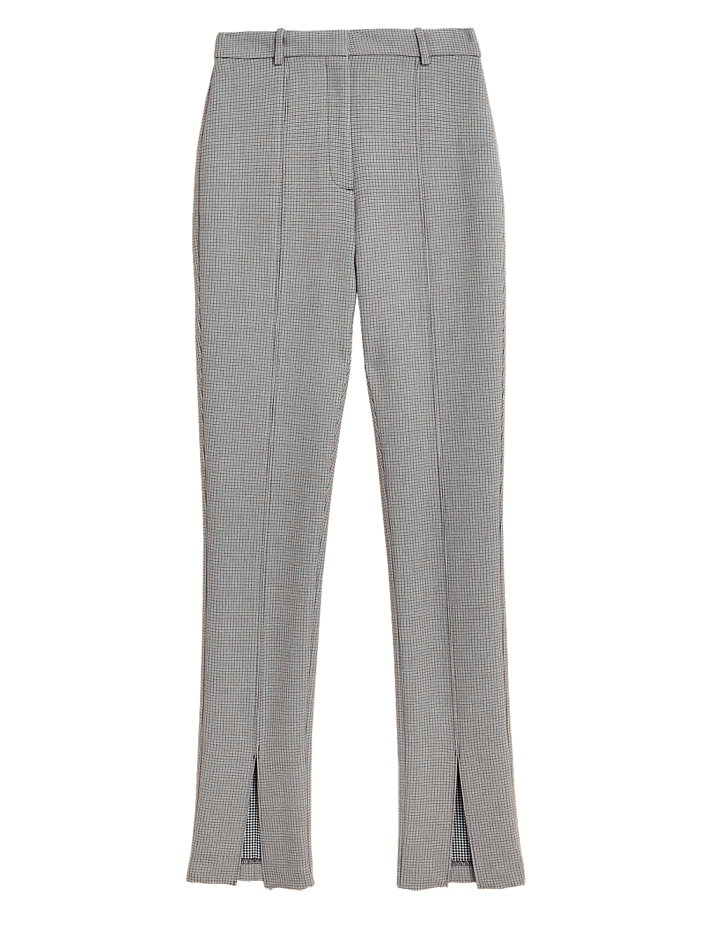 Checked Split Front Skinny Trousers