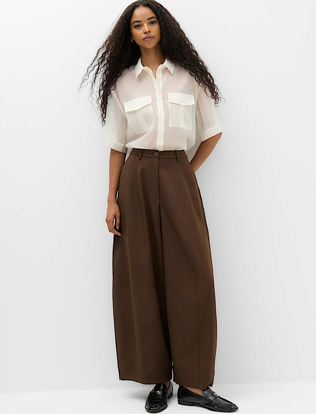Barrel Leg Trousers