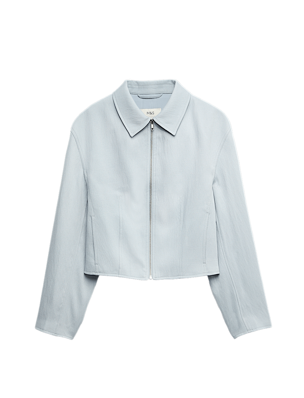 Zip Through Jacket with Linen