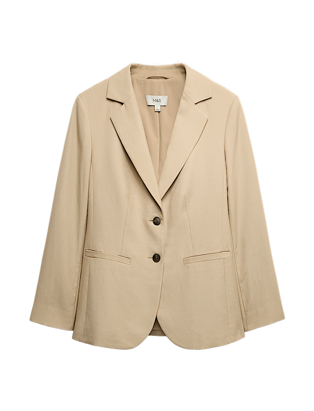 Lyocell Rich Single Breasted Blazer with Linen