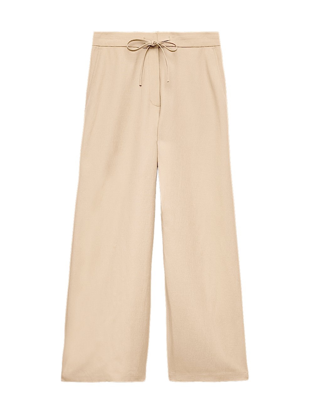 Lyocell Rich Palazzo Trousers with Linen