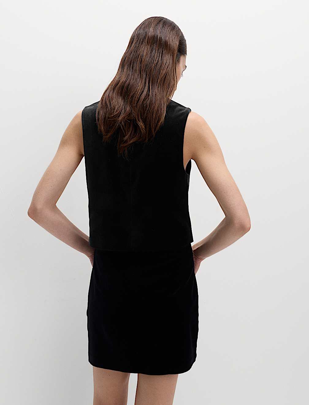 Velvet Cotton Rich Double Breasted Waistcoat