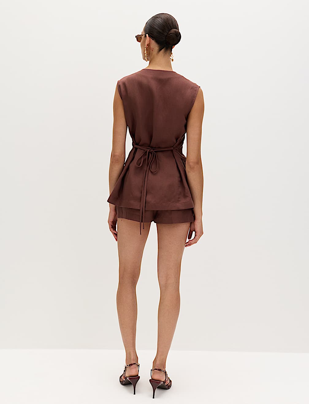 Lyocell Rich Utility Shorts with Linen
